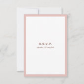 Roos Gold Pink Infinity Hand Clasp Wedding RSVP Ca Kaartje (Achterkant)