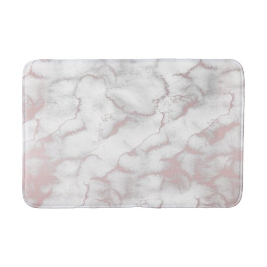 Roos Gold Pink Marble Modern Chic Trendy Badmat (Voorkant)