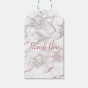 Roos Gold Pink Marble Modern Chic Trendy Party Cadeaulabel