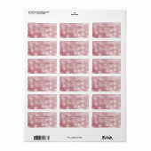 Roos Gold Pink Modern Bokeh Glam Weddenschap Detai Etiket (Full Sheet)