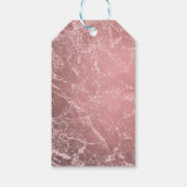 Roos Gold Pink Modern Trendy Glam Marble Chic Cadeaulabel (Achterkant)