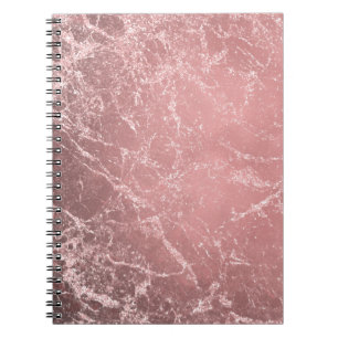Roos Gold Pink Modern Trendy Glam Marble Chic Notitieboek