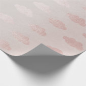 Roos Gold Pink Powder Claud Princess New Baby Cadeaupapier (Hoek)