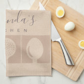 ROOS GOLD PINK SHIMMER SPOON FORK SKIMMER CHEF THEEDOEK (Quarter Fold)