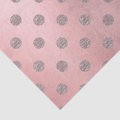 Roos Gold Pink Shine Glam Polka Dots Modern Chic Tissuepapier (Detail)