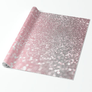 Roos Gold Pink Sparkle Luxury Trendy Glitter Cadeaupapier