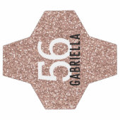 Roos Gold Pink Sparkly Number en Name Voetbal (Enkel)