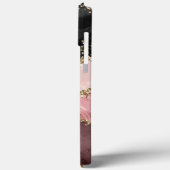 Roos Gold Pink Strata Glitter Glam Case-Mate iPhone Case (Achterkant / Links)