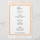 Roos Gold Pink Waterverf Bindmenu (Voorkant)