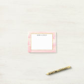 Roos Gold Pink Waterverf Stripe - Aangepast Post-it® Notes (Op bureau)