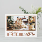 Roos Gold Prettige feestdagen multi-foto's (Staand Voorkant)