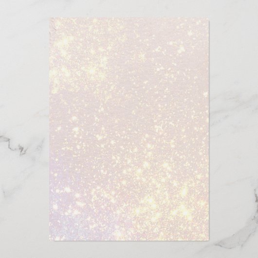 Roos Gold Princess Invitation Folie Uitnodiging (Achterkant)