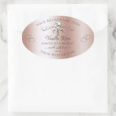Roos Gold Product Labels Silver  Hearts Logo (Tas)