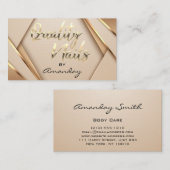 Roos Gold Quality Nails Script Geometrische Logo Visitekaartje (Voorkant / Achterkant)