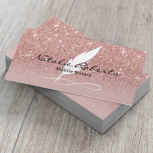 Roos Gold Quill over Mobile Notional Signing Agent Visitekaartje