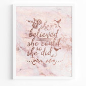 Roos Gold Quote dacht dat ze dat kon, dus deed ze Poster