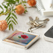 "Roos Gold Radiance" Sleutelhanger (Zijkant)