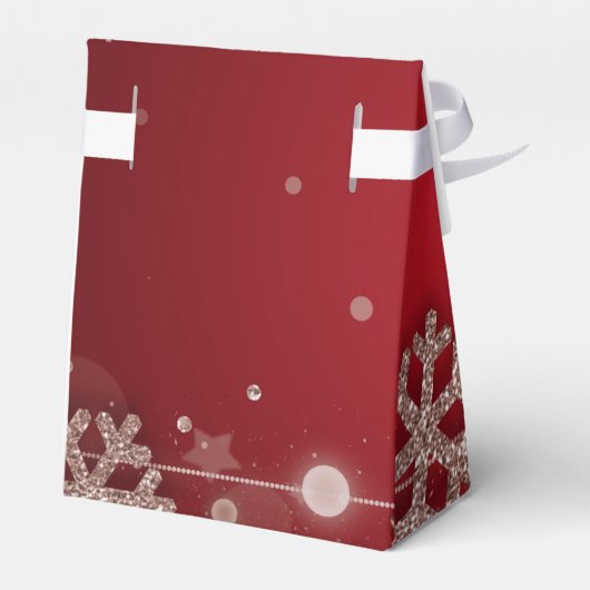 Roos Gold Red Winter 30e Verjaardag Bedankt Bedankdoosjes (Achterkant)