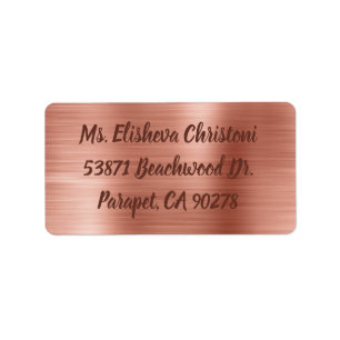 Roos Gold Return-adreslabels Etiket