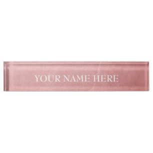 Roos Gold Roze Modern Trendy Minimal Chic Naambordje