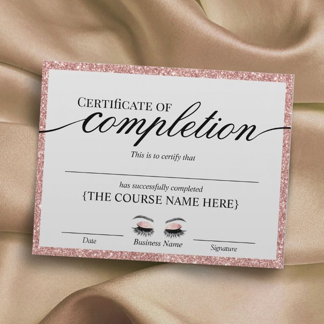 Roos Gold Salon Certificate of Compleption Award (Creator heeft geüpload)