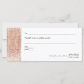 Roos Gold Salon Sequin Cadeaubon (Achterkant)