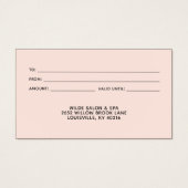 Roos Gold Scissors Salon Gift Kaart (Achterkant)