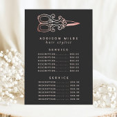  Roos Gold Scissors Salon Service Price Menu
