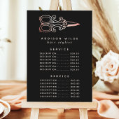  Roos Gold Scissors Salon Service Price Menu