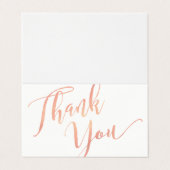 Roos Gold Script Font Calligrafie Dank u Visitekaartjes (Buitenkant ongevouwen)