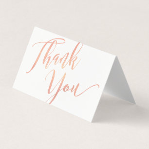 Roos Gold Script Font Calligrafie Dank u Visitekaartjes