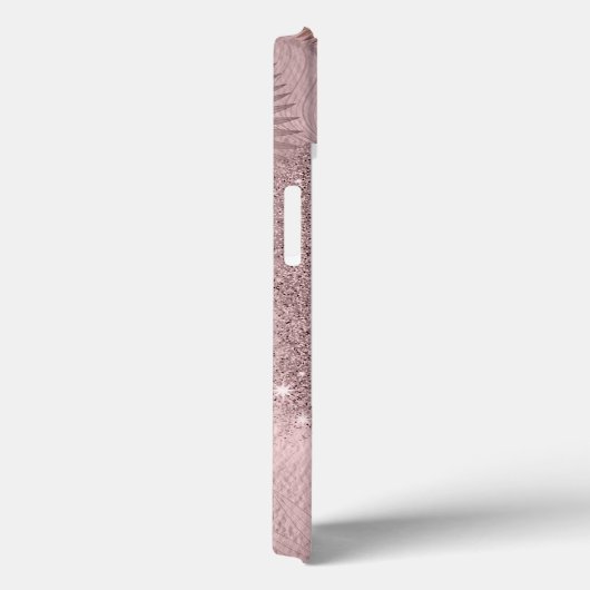 Roos Gold Script Monogram Case-Mate iPhone Case (Achterkant / Rechts)