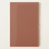 Roos Gold Script Monogram Planner (Achterkant)