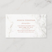 Roos Gold Script op witte marmer | Fotografie Visitekaartje (Achterkant)