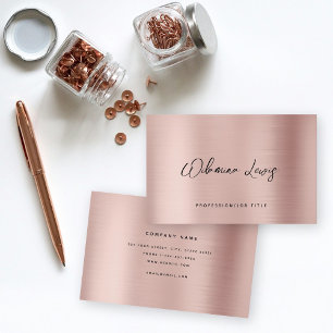 Roos Gold Script Typografie Modern minimalistisch Visitekaartje