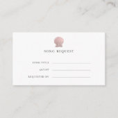 Roos Gold Seashell kust bruiloft liedverzoek Informatiekaartje (Voorkant)