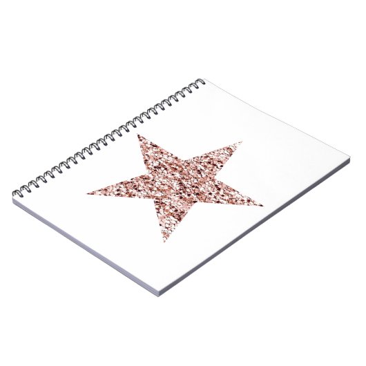 Roos Gold Sequin Twinkle Clipart Shining Star Clip Notitieboek (Linkerzijde)