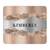 Roos Gold Silagate marmer Snijplank (Voorkant)