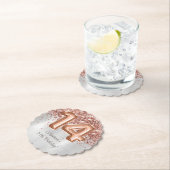 Roos Gold Silver 14e verjaardagsfeestje Kartonnen Onderzetters (Insitu)