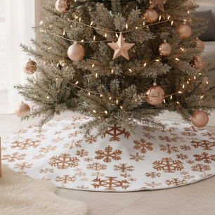 Roos Gold Snowflake Pattern White Kerstboom Rok