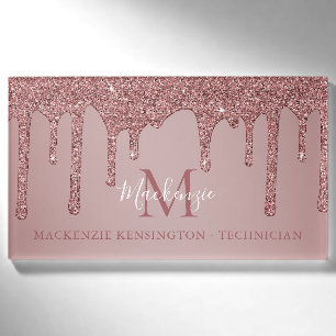 Roos Gold Sparkle Driving Glitter Monogram Naambadge