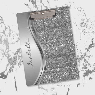 Roos Gold Sparkle Glam Bling Persoonlijk Monogram Klembord