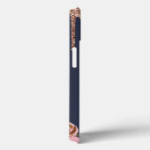 Roos Gold Sparkle Glam Glitter Drift Monogram Case-Mate iPhone Case (Achterkant / Rechts)