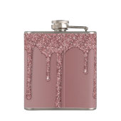 Roos Gold Sparkle Glam Glitter Drift Monogram Heupfles (Achterkant)