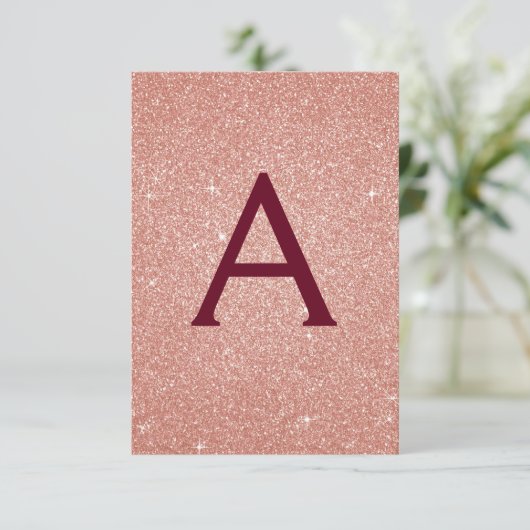 Roos Gold Sparkle Glitter 40th Birthday Party Kaart (Staand voorkant)