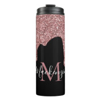 Roos Gold Sparkle Glitter Drift Monogram Black