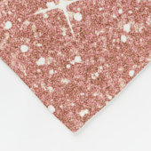 Roos Gold Sparkle Glitter Monogram Naam en Initiaa Fleece Deken (Hoek)