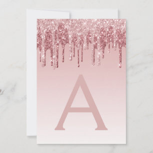 Roos Gold Sparkle Glitter Sweet Sixteen Birthday Kaart