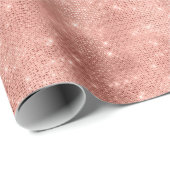 Roos Gold Sparkle Glitz Cadeaupapier (Rol Hoek)