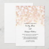 Roos Gold Sparkles Weddenschap Kaart (Voorkant / Achterkant)